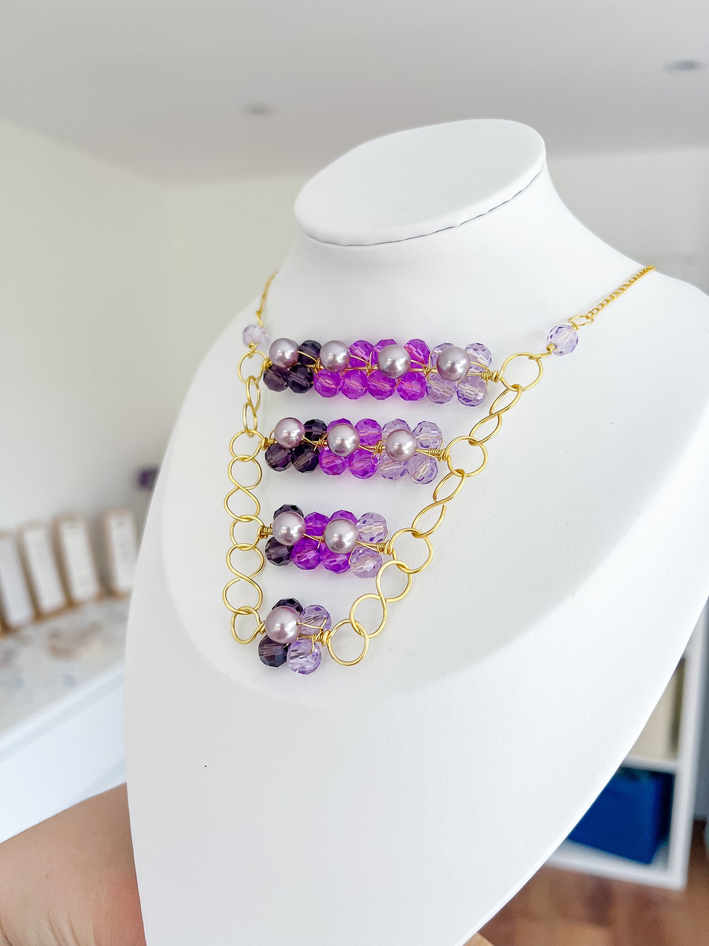 💜 Purple Cascade Necklace ✨ Jewellery MakerTV Piece 🩷💚