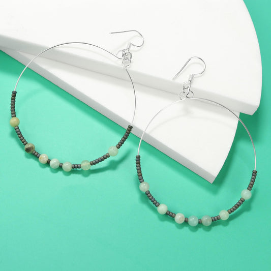 🌿 Aventurine & Gunmetal Hoop Earrings ✨ Jewellery MakerTV Piece 🩷💚