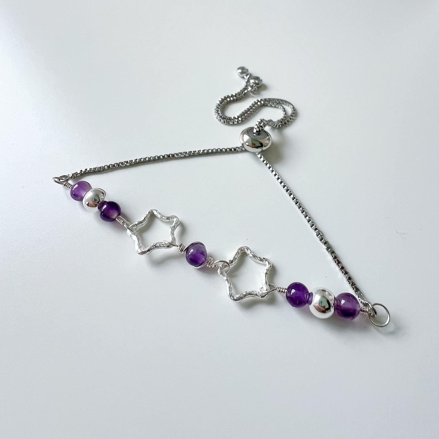 💜 Amethyst star bracelet 🌟 Jewellery MakerTV Piece 🩷💚