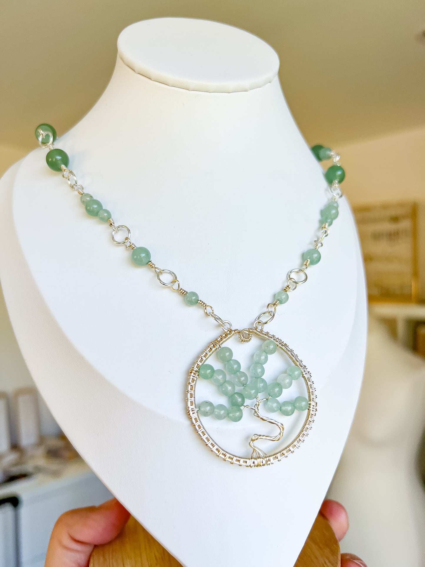 🌳 Green Aventurine Tree of Life Necklace 🌳🌙 Jewellery MakerTV Piece 🩷💚