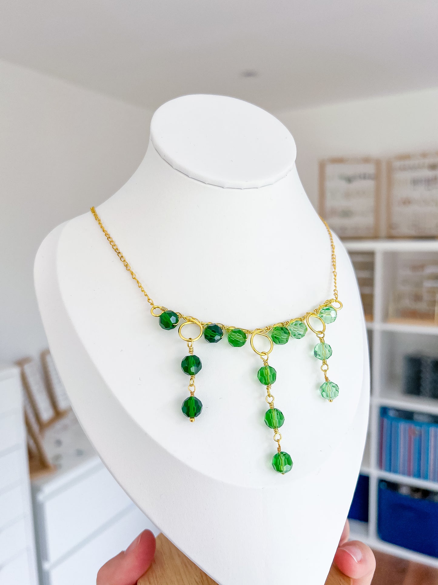 💚 Ombré Green Cascade Necklace ✨ Jewellery MakerTV Piece 🩷💚