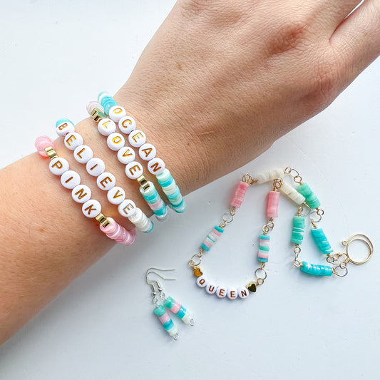 🌈 🌸 Pastel Mother of Pearl Stretchy Bracelets 🌸🌈 Jewellery MakerTV Piece 🩷💚
