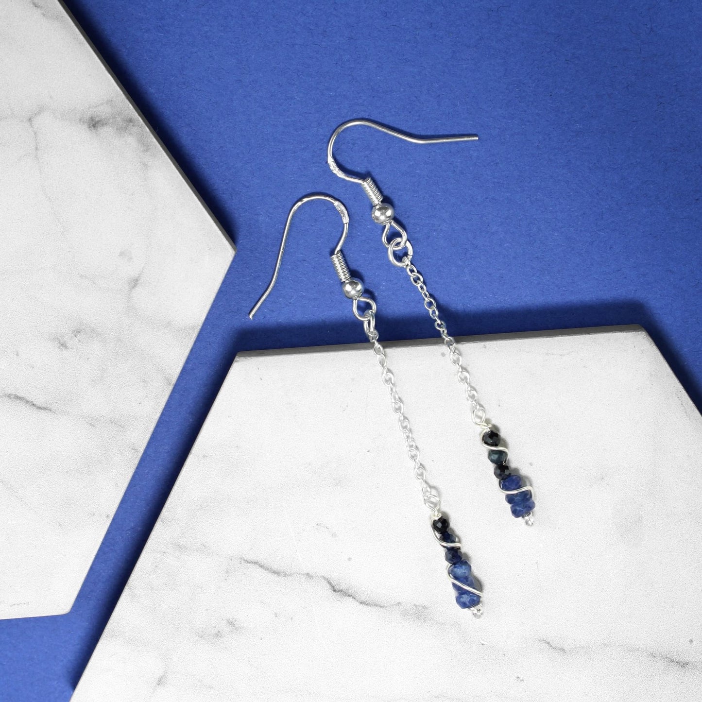 💙✨ Sapphire Twist Drop Earrings ✨💙 Jewellery MakerTV Piece 🩷💚