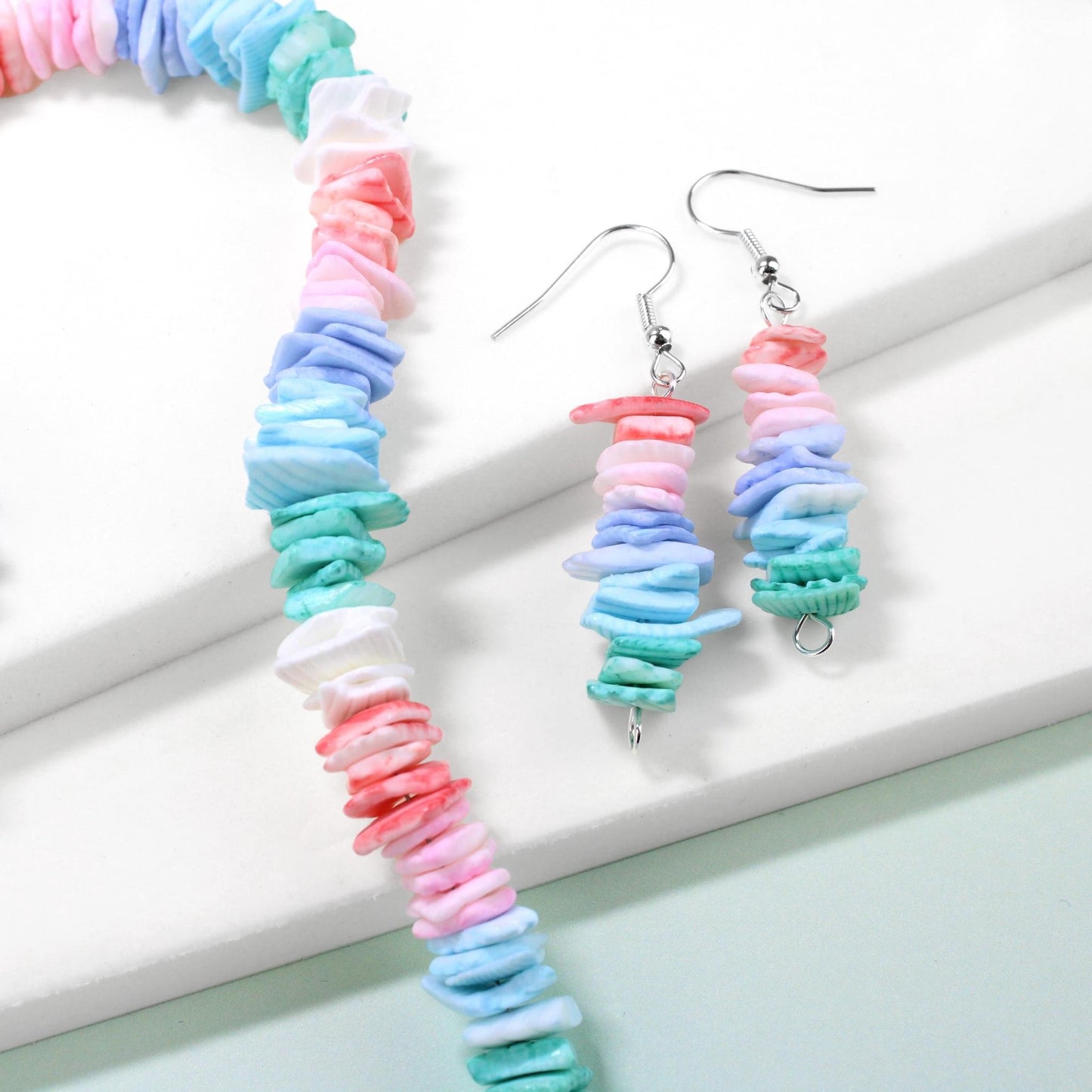 🌈 🐚🌈 Philippine Shell Necklace & Earrings Set 🌈🐚 Jewellery MakerTV Piece 🩷💚