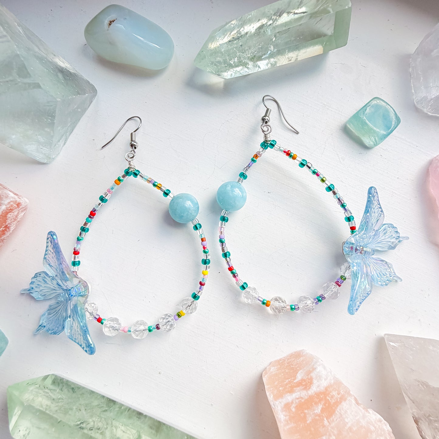 Open Water — Blue Butterfly and Aquamarine + Clear Quartz