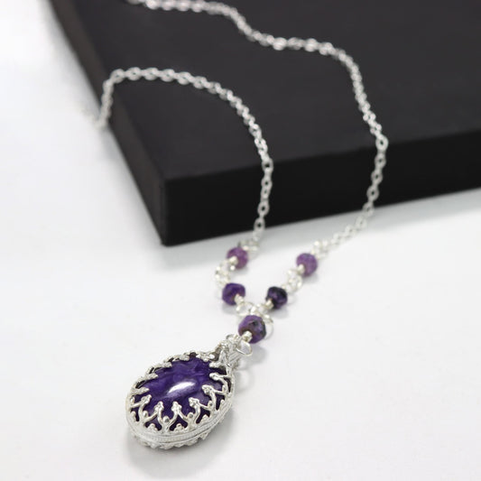 💜✨ Charoite Crown Rosary Necklace ✨💜 Jewellery MakerTV Piece 🩷💚