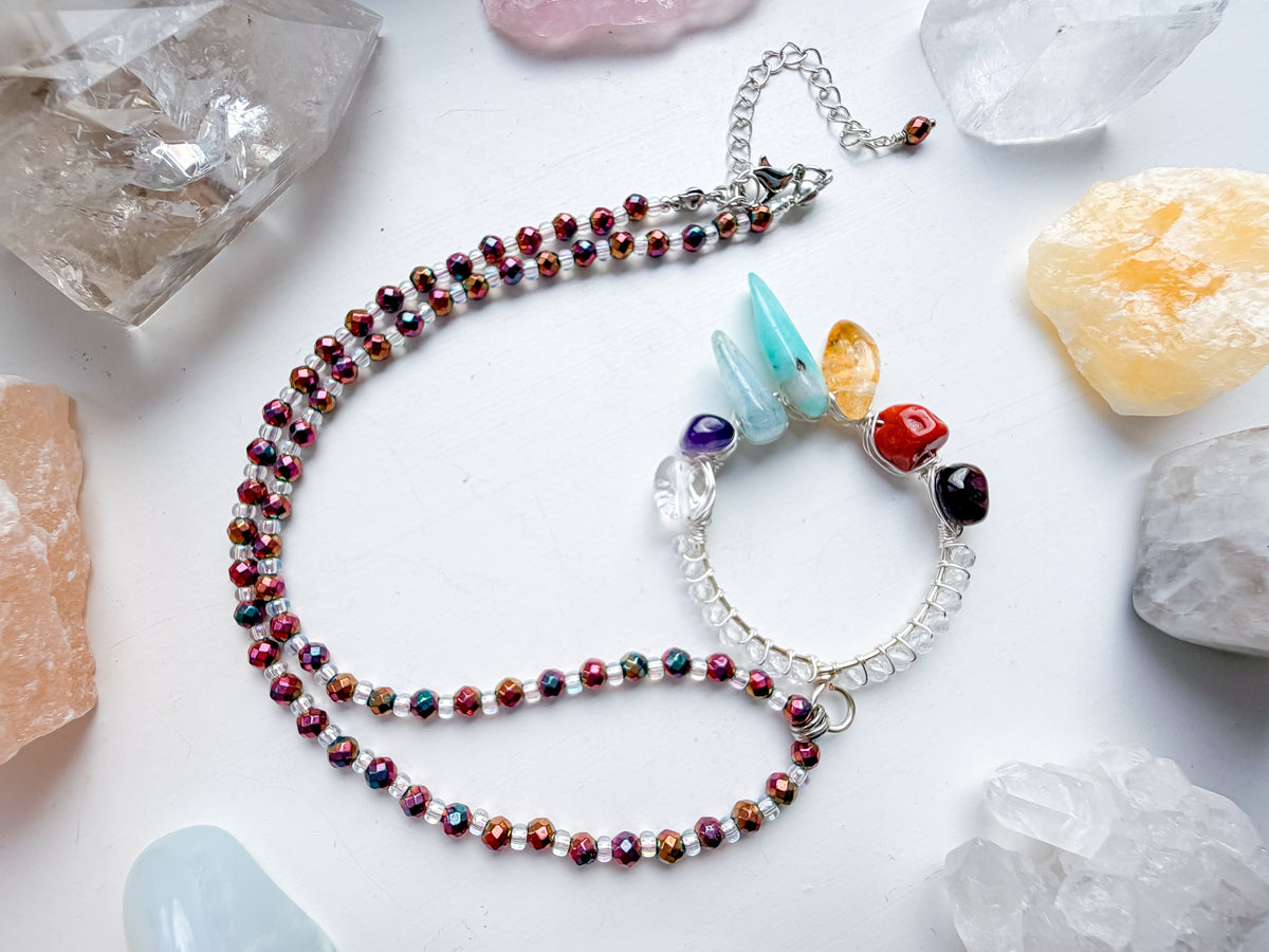 . 🌈✨💎 Chakra Hoop Necklace 💎✨🌈