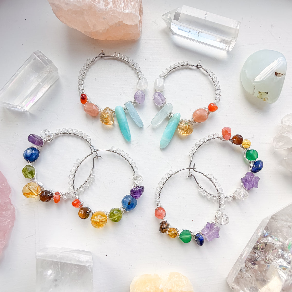 . 🌈✨💎 Chakra Hoop Earrings 💎✨🌈 Primary