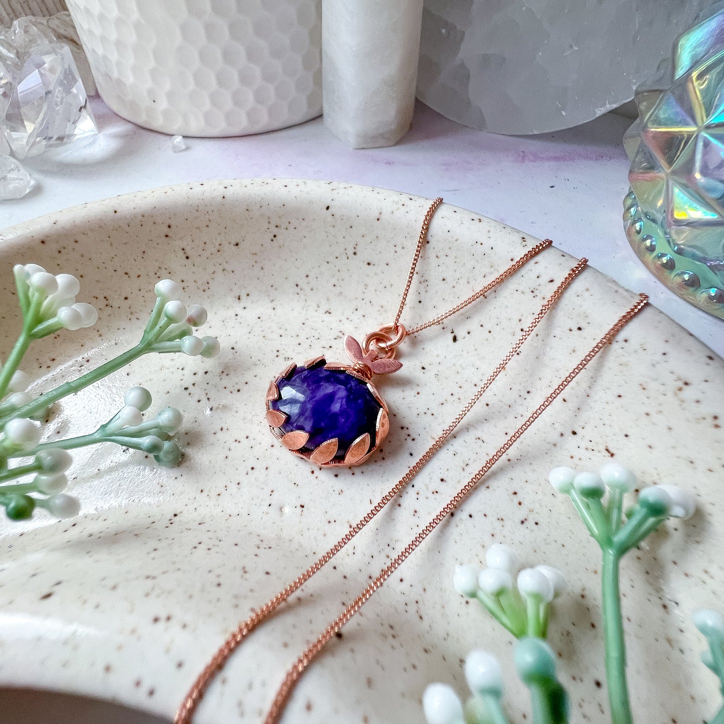 💜✨ Copper leaf Charoite Necklace ✨💜 Jewellery MakerTV Piece 🩷💚