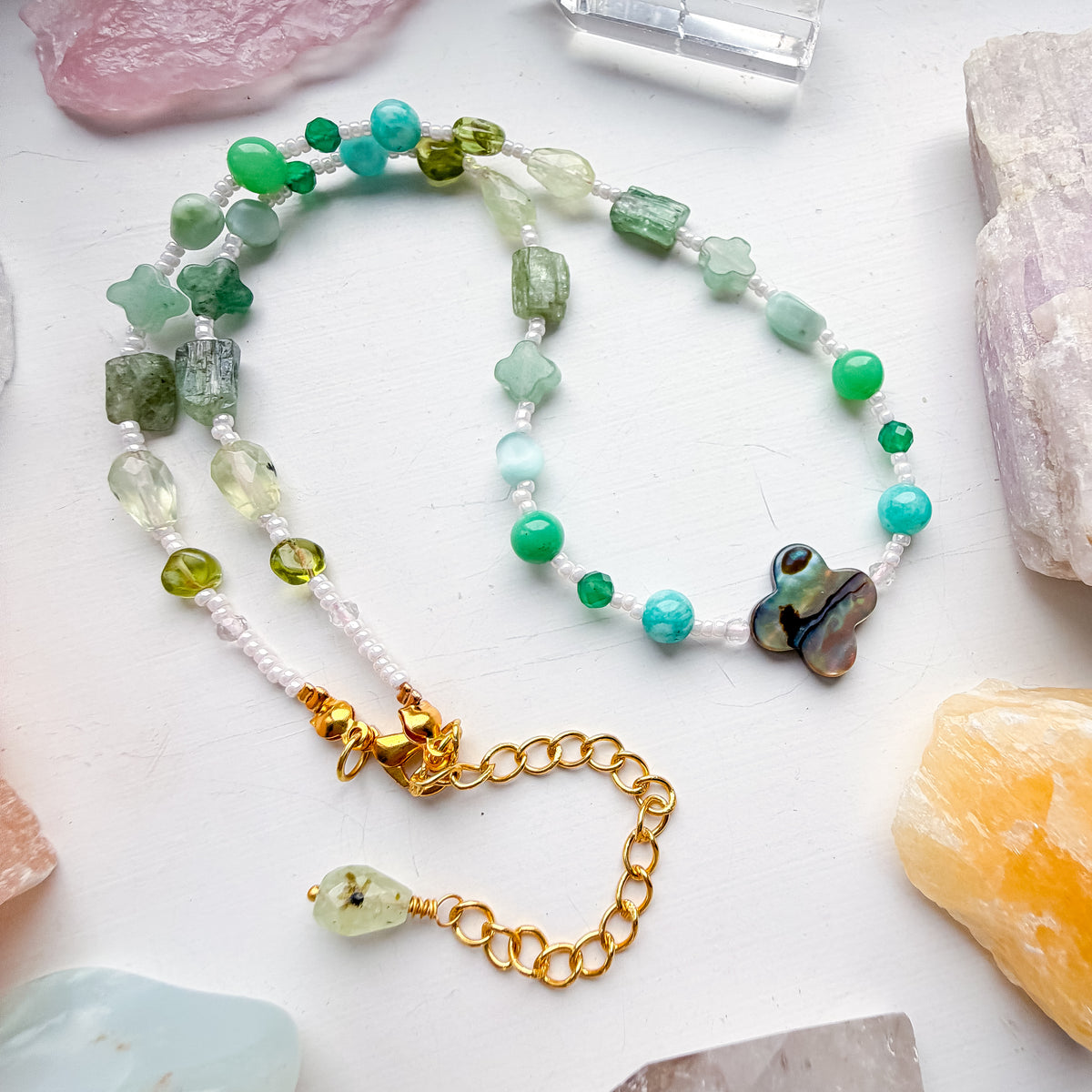 . 🌈✨💎 Heart Chakra Abalone Choker 💎✨🌈