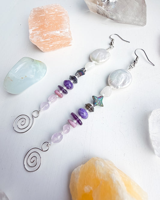 . 🌈✨💎 Crown & Third Eye Chakra Earrings 💎✨🌈