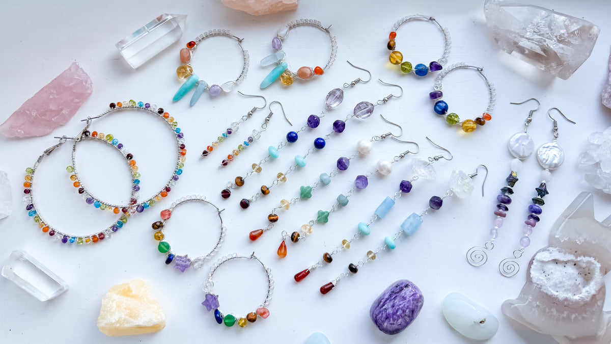 . 🌈✨💎 Chakra Hoop Earrings 💎✨🌈 Stars