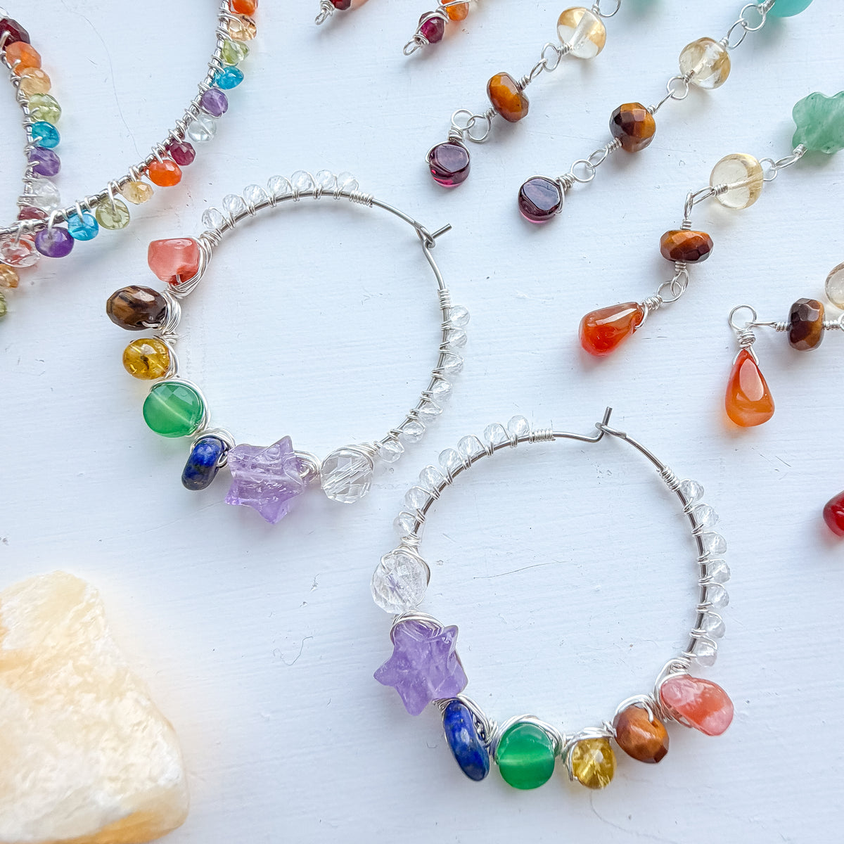 . 🌈✨💎 Chakra Hoop Earrings 💎✨🌈 Stars