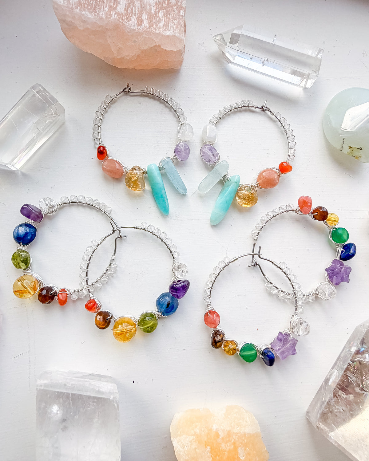 . 🌈✨💎 Chakra Hoop Earrings 💎✨🌈 Primary
