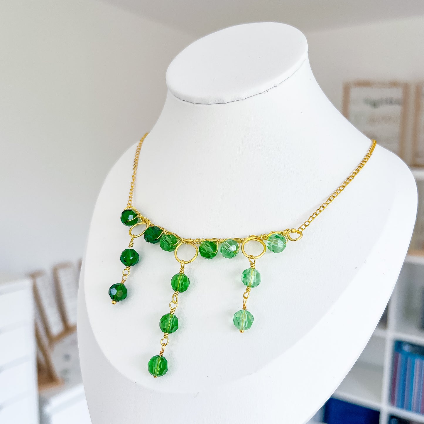 💚 Ombré Green Cascade Necklace ✨ Jewellery MakerTV Piece 🩷💚