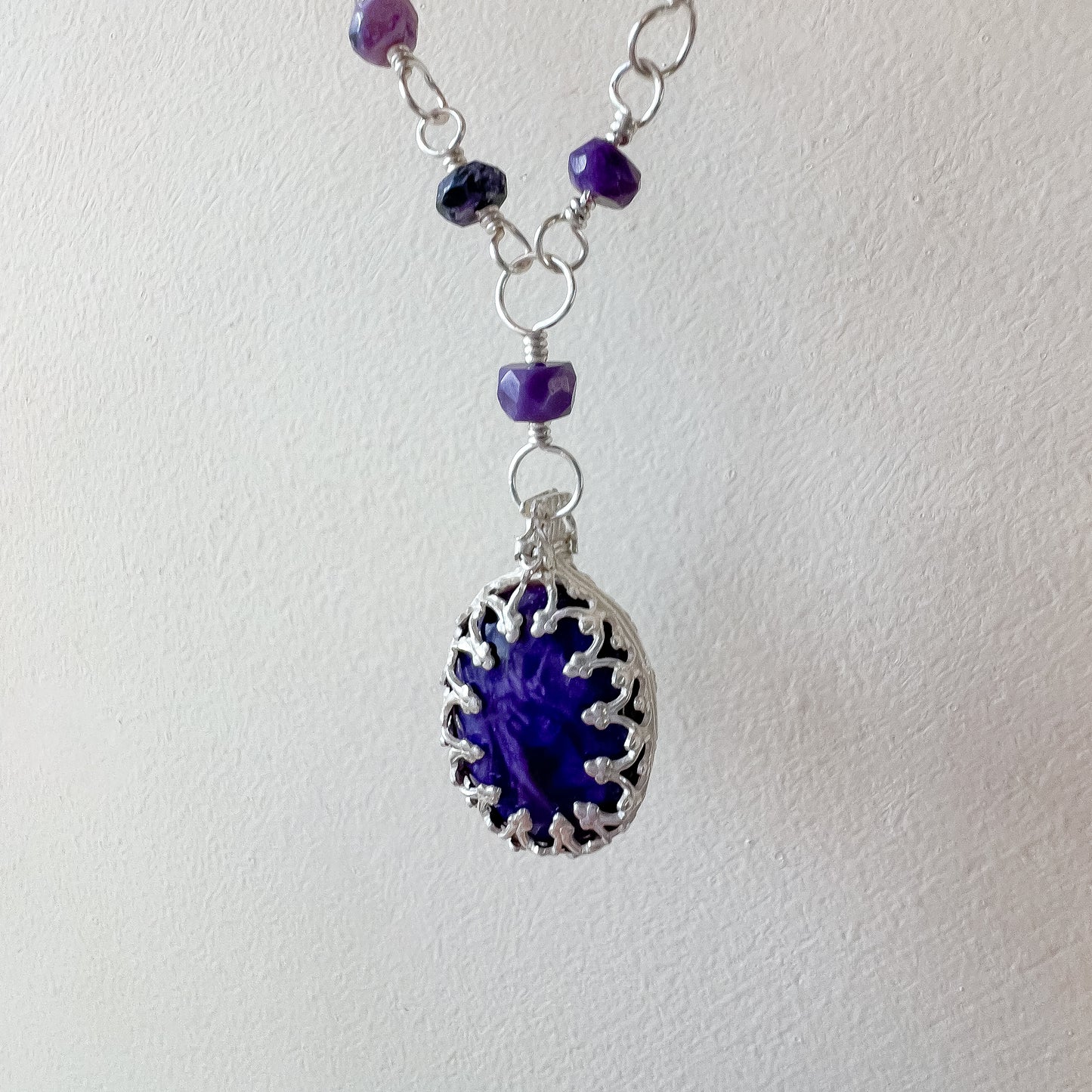 💜✨ Charoite Crown Rosary Necklace ✨💜 Jewellery MakerTV Piece 🩷💚