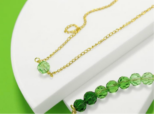 🌿 Green Glow Choker ✨ Jewellery MakerTV Piece 🩷💚