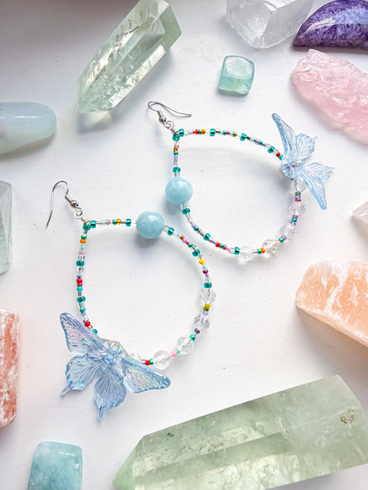 Open Water — Blue Butterfly and Aquamarine + Clear Quartz