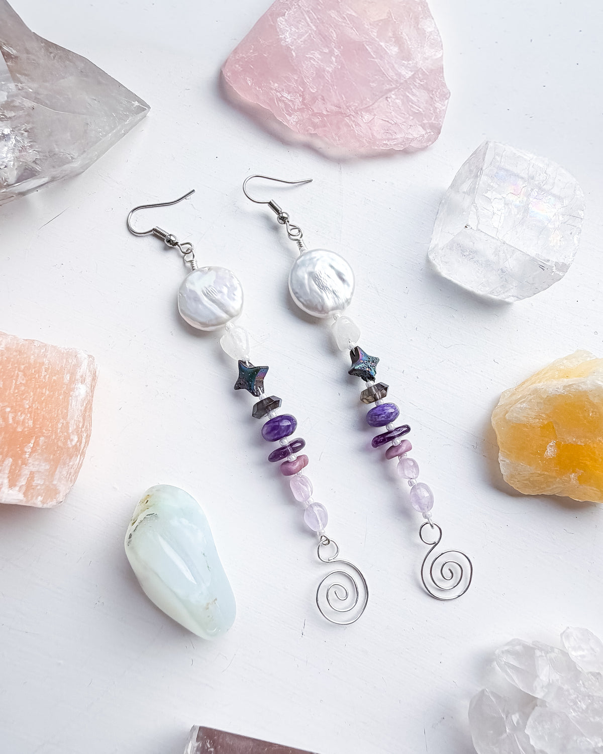. 🌈✨💎 Crown & Third Eye Chakra Earrings 💎✨🌈