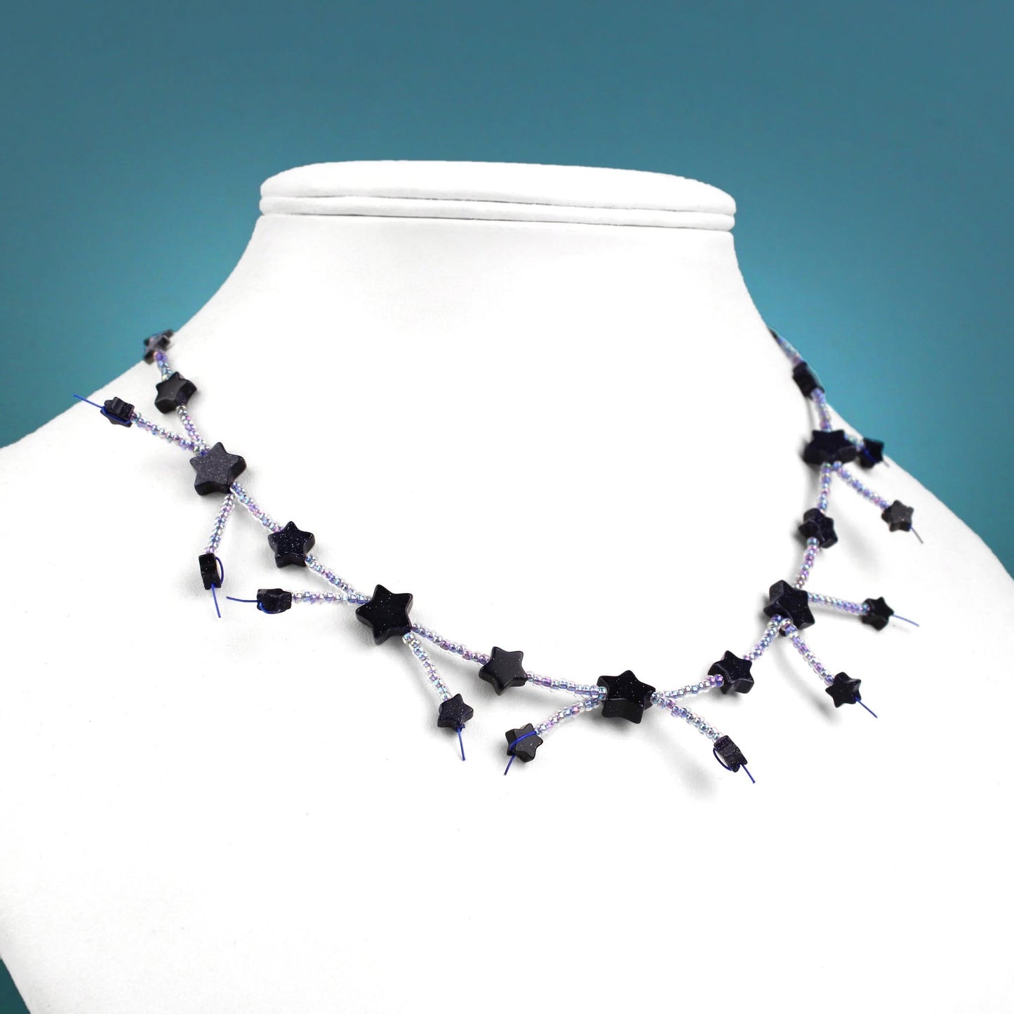 ✨🌌 Midnight Spark Star Necklace 🌌✨ Jewellery MakerTV Piece 🩷💚