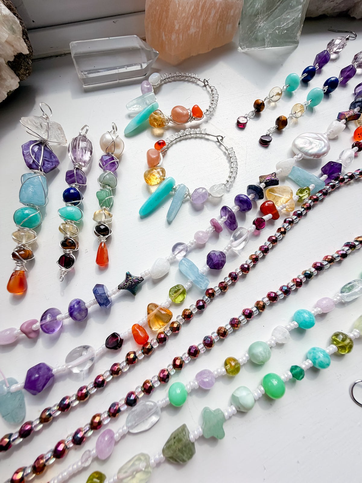 . 🌈✨💎 Chakra hoop earrings 💎✨🌈