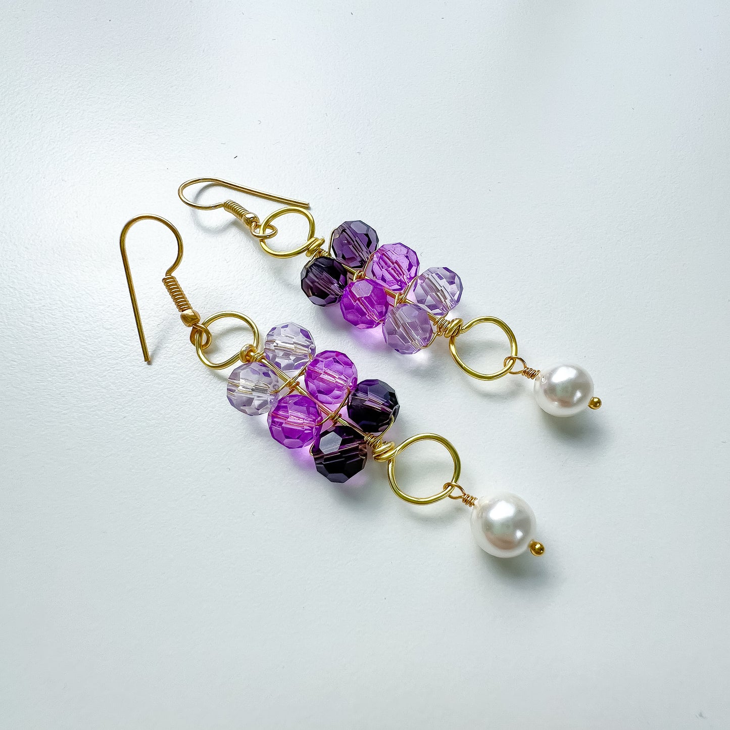 💜 Violet Ombré Pearl Earrings ✨ Jewellery MakerTV Piece 🩷💚