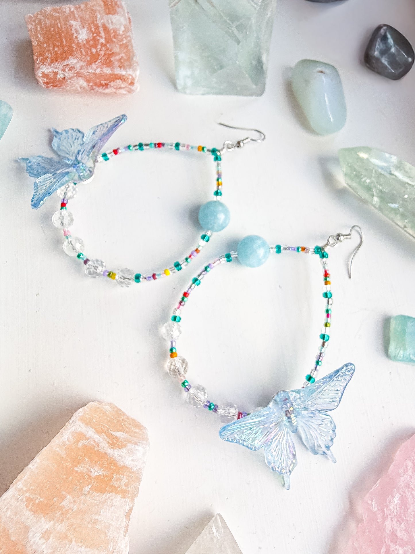Open Water — Blue Butterfly and Aquamarine + Clear Quartz