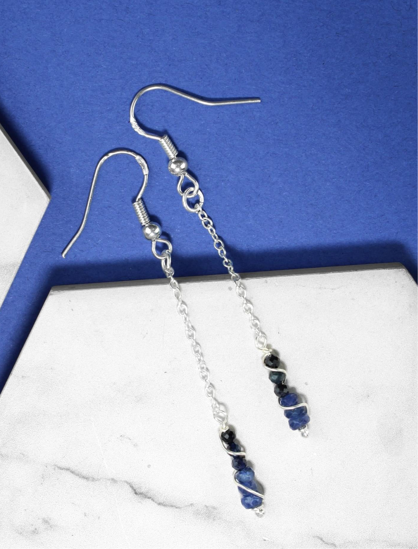 💙✨ Sapphire Twist Drop Earrings ✨💙 Jewellery MakerTV Piece 🩷💚