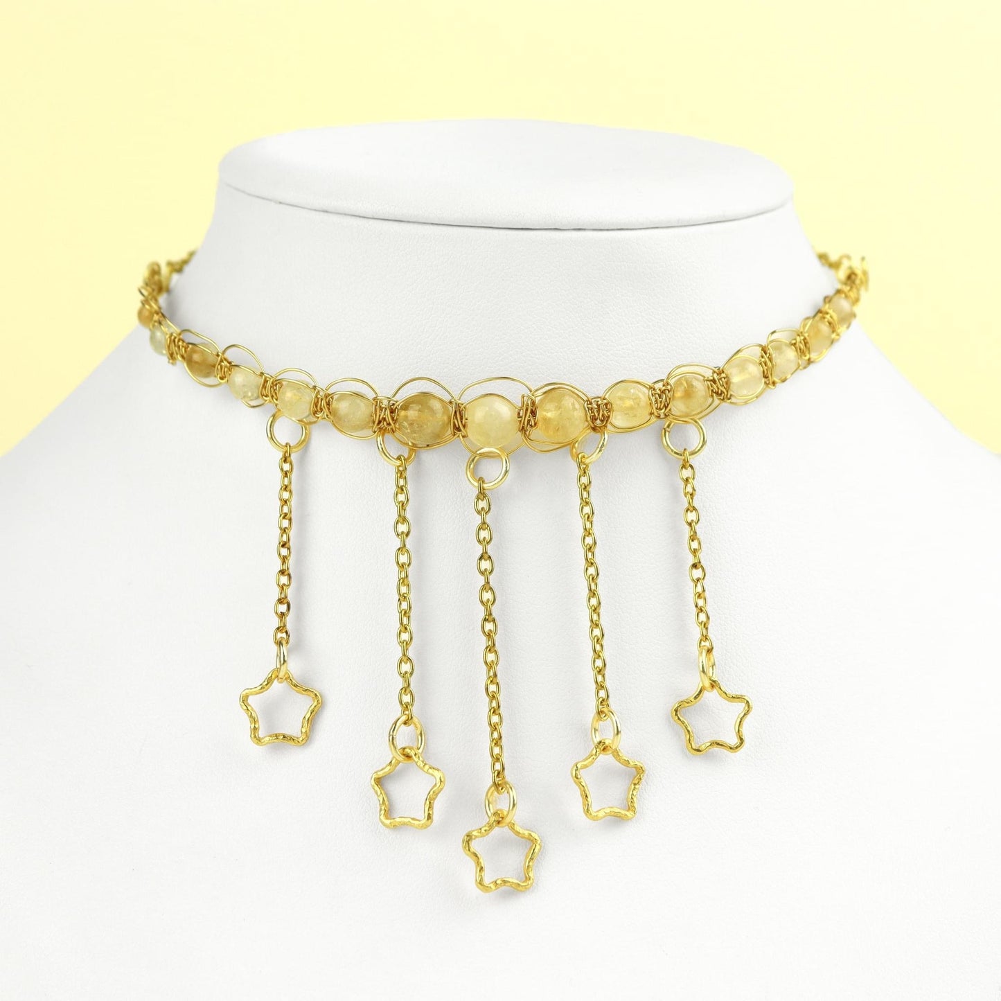 🌟 Citrine and gold plated star necklace 🌟 Jewellery MakerTV Piece 🩷💚