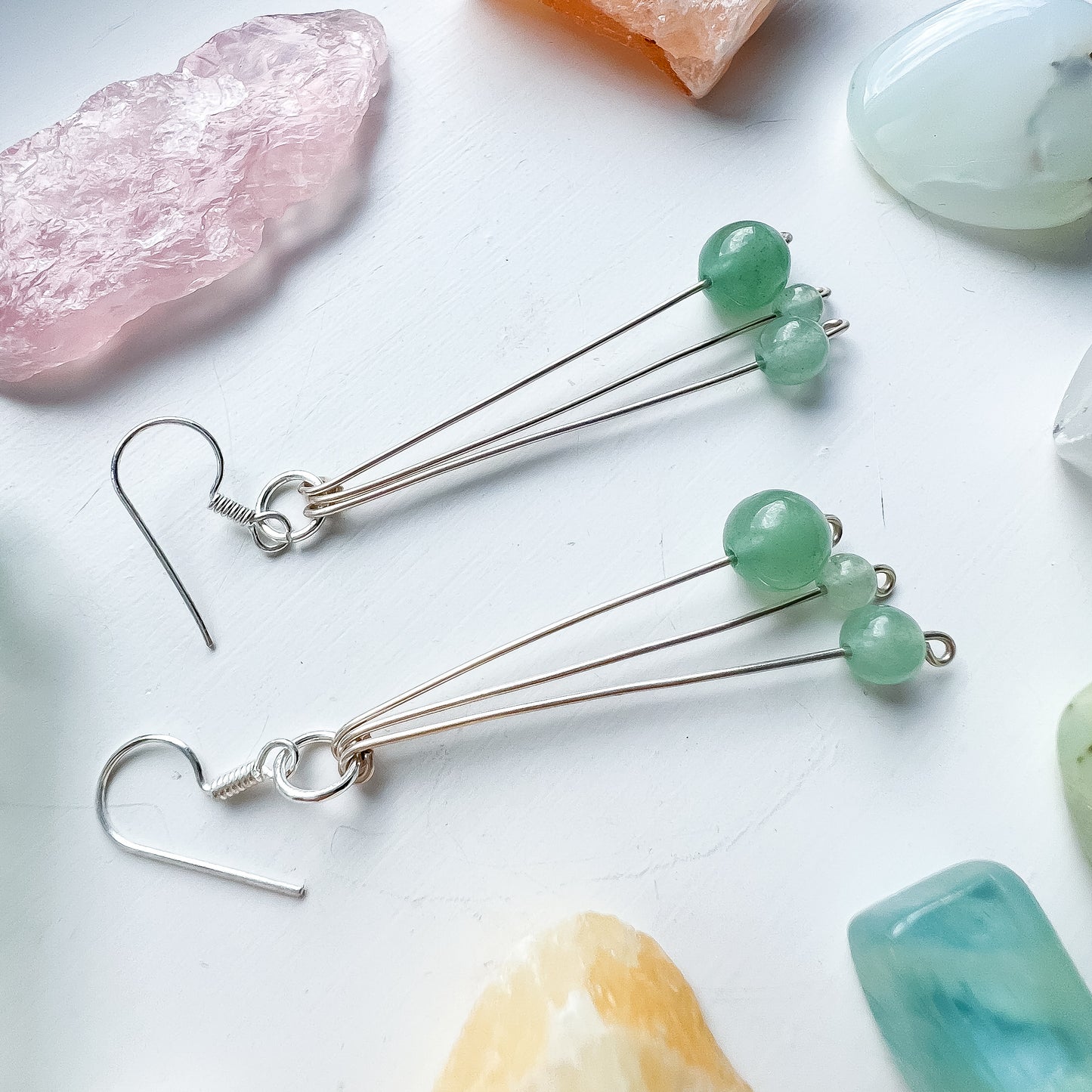 🌿 Aventurine Cascade Earrings 🌿 Jewellery MakerTV Piece 🩷💚