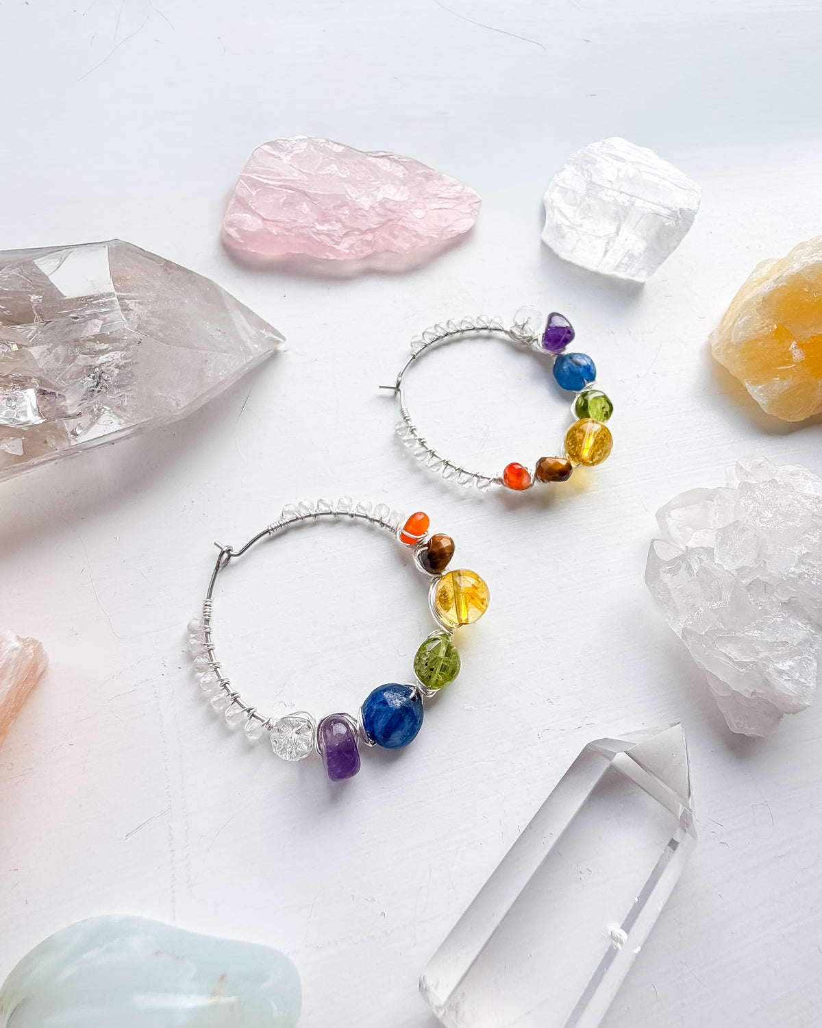 . 🌈✨💎 Chakra Hoop Earrings 💎✨🌈 Primary