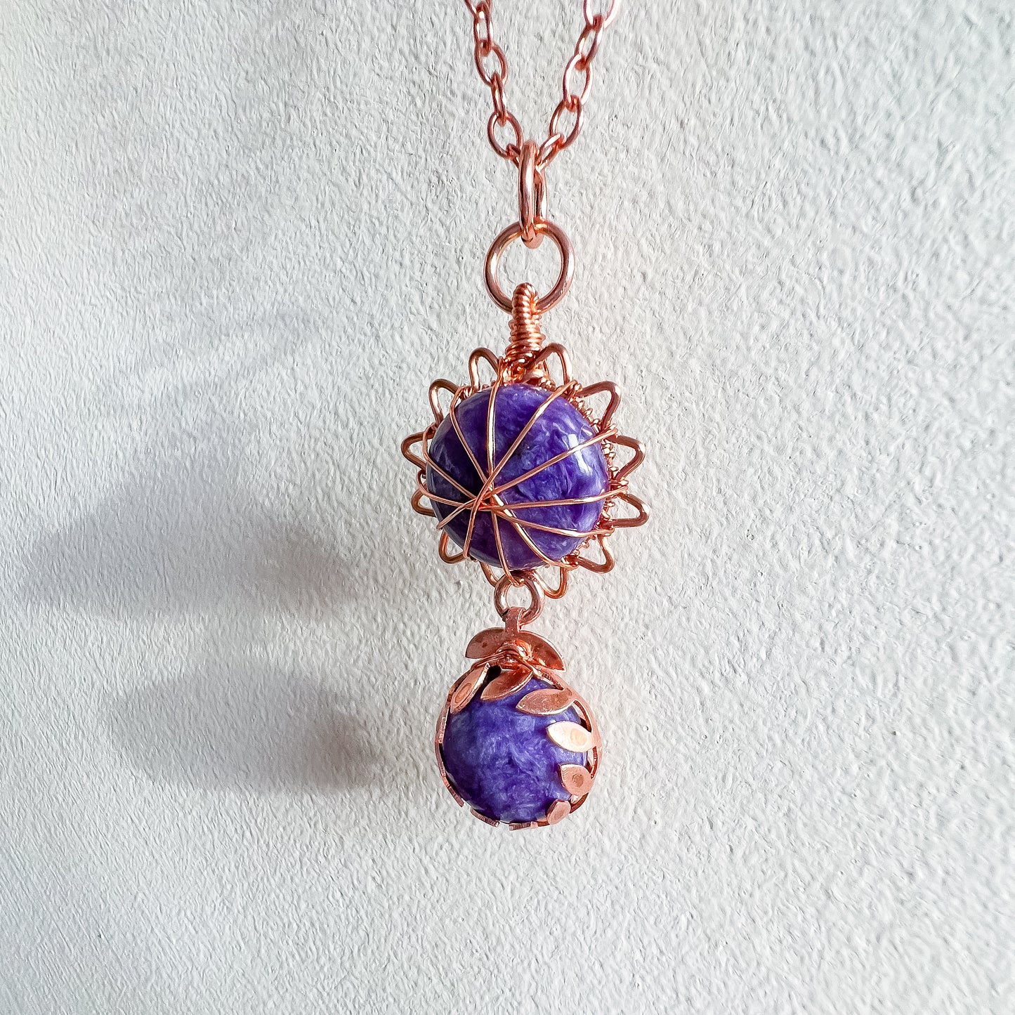 💜✨ Charoite Sunburst Duo Necklace ✨💜 Jewellery MakerTV Piece 🩷💚