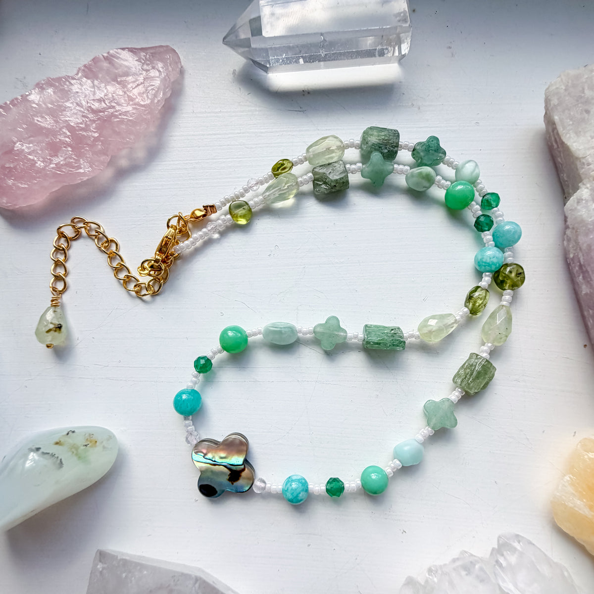 . 🌈✨💎 Heart Chakra Abalone Choker 💎✨🌈