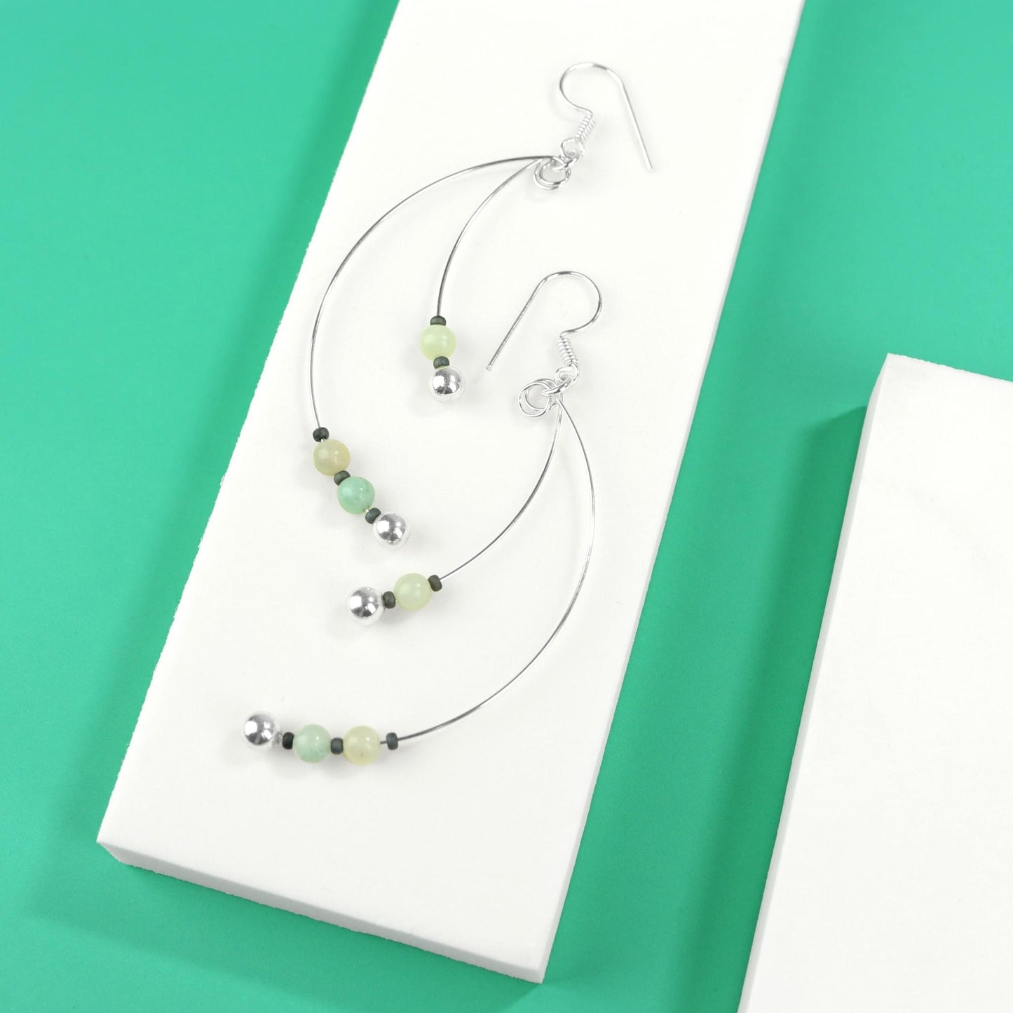 🌿 Aventurine Flow Earrings 🌿 Jewellery MakerTV Piece 🩷💚