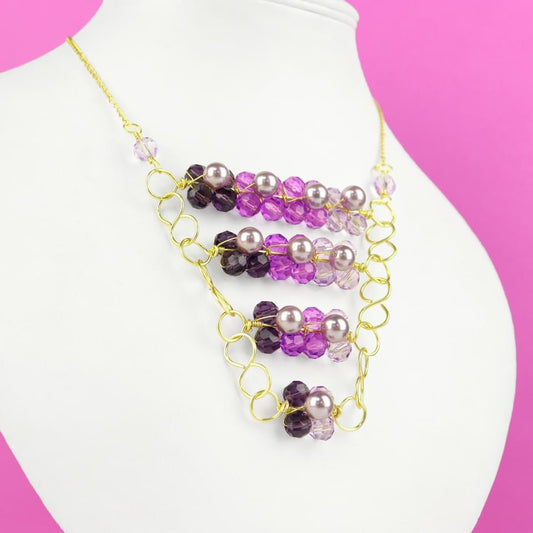 💜 Purple Cascade Necklace ✨ Jewellery MakerTV Piece 🩷💚