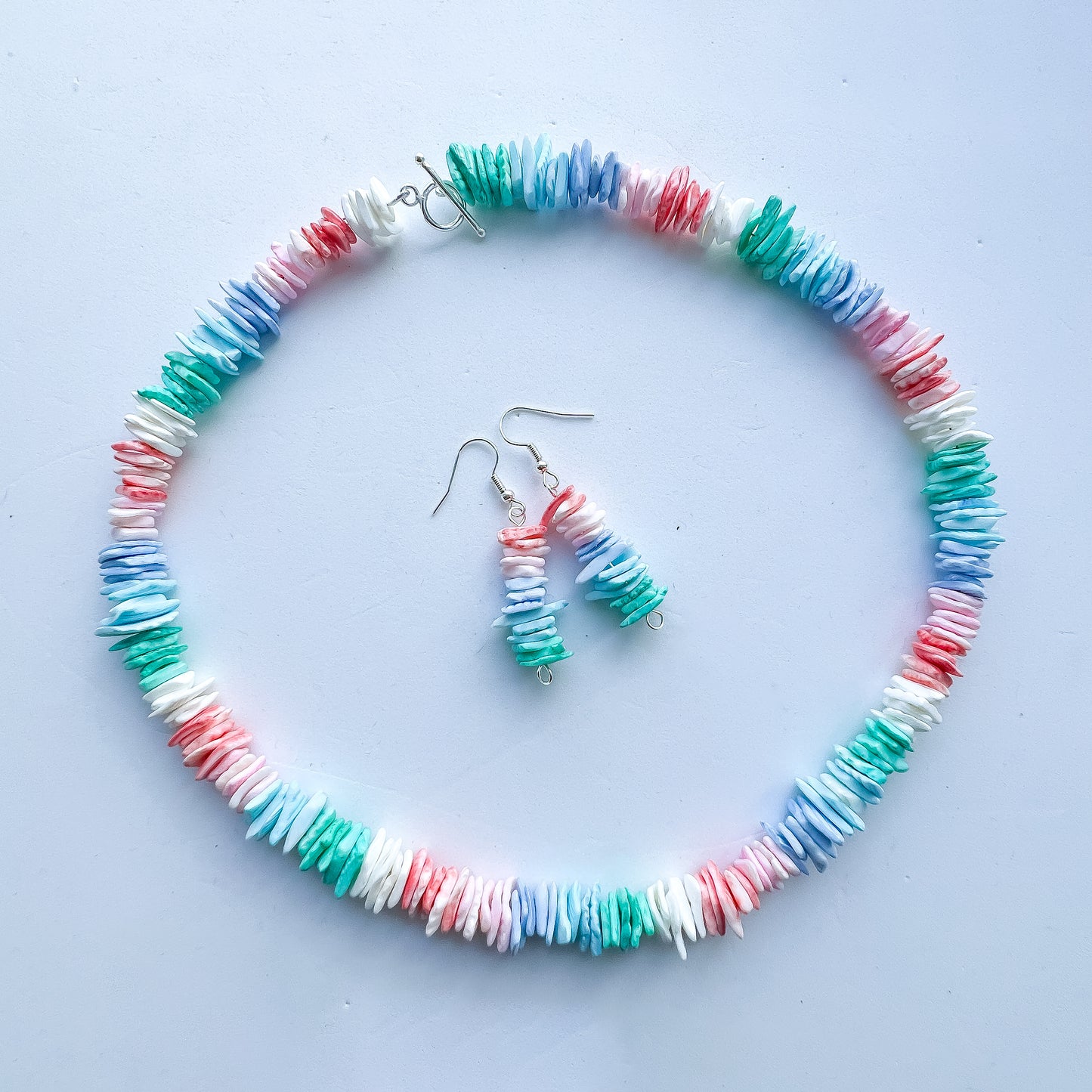 🌈 🐚🌈 Philippine Shell Necklace & Earrings Set 🌈🐚 Jewellery MakerTV Piece 🩷💚