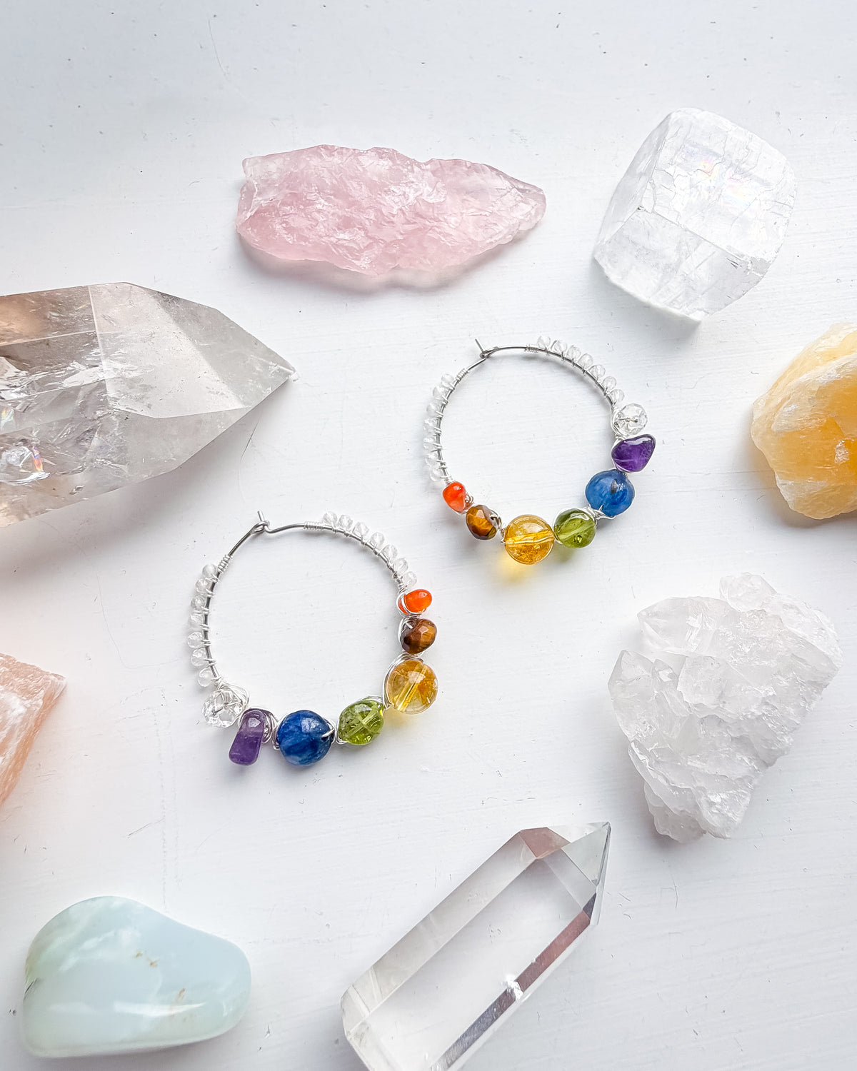 . 🌈✨💎 Chakra Hoop Earrings 💎✨🌈 Primary