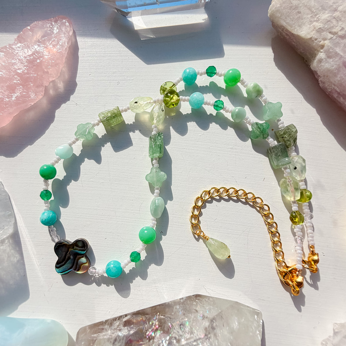 . 🌈✨💎 Heart Chakra Abalone Choker 💎✨🌈