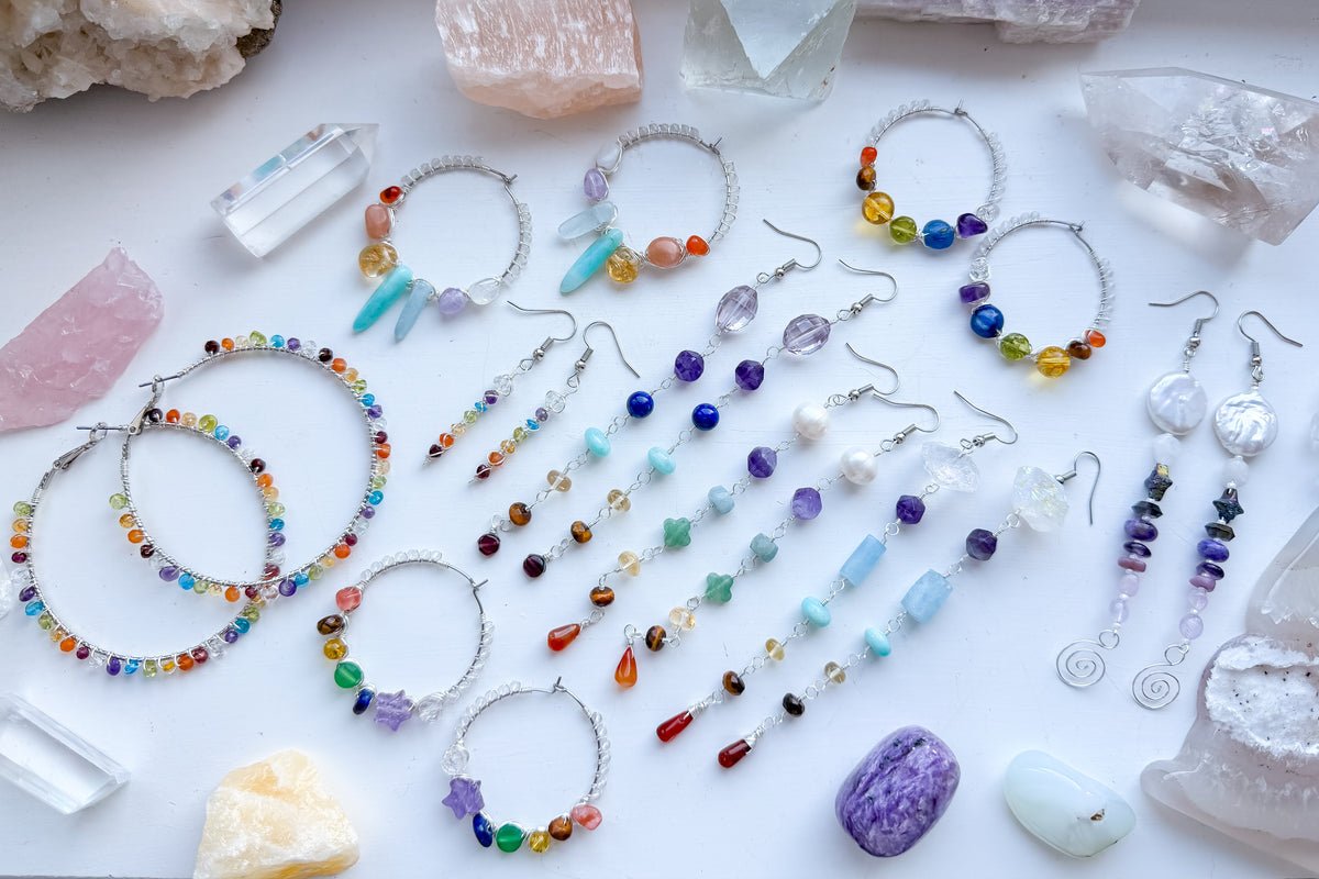 . 🌈✨💎 Chakra Hoop Earrings 💎✨🌈 Stars