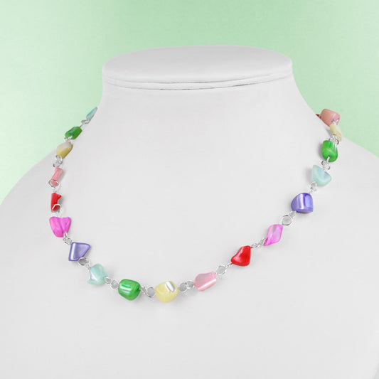 🌈🦋 Pastel Rainbow Mother of Pearl Necklace 🦋🌈 Jewellery MakerTV Piece 🩷💚
