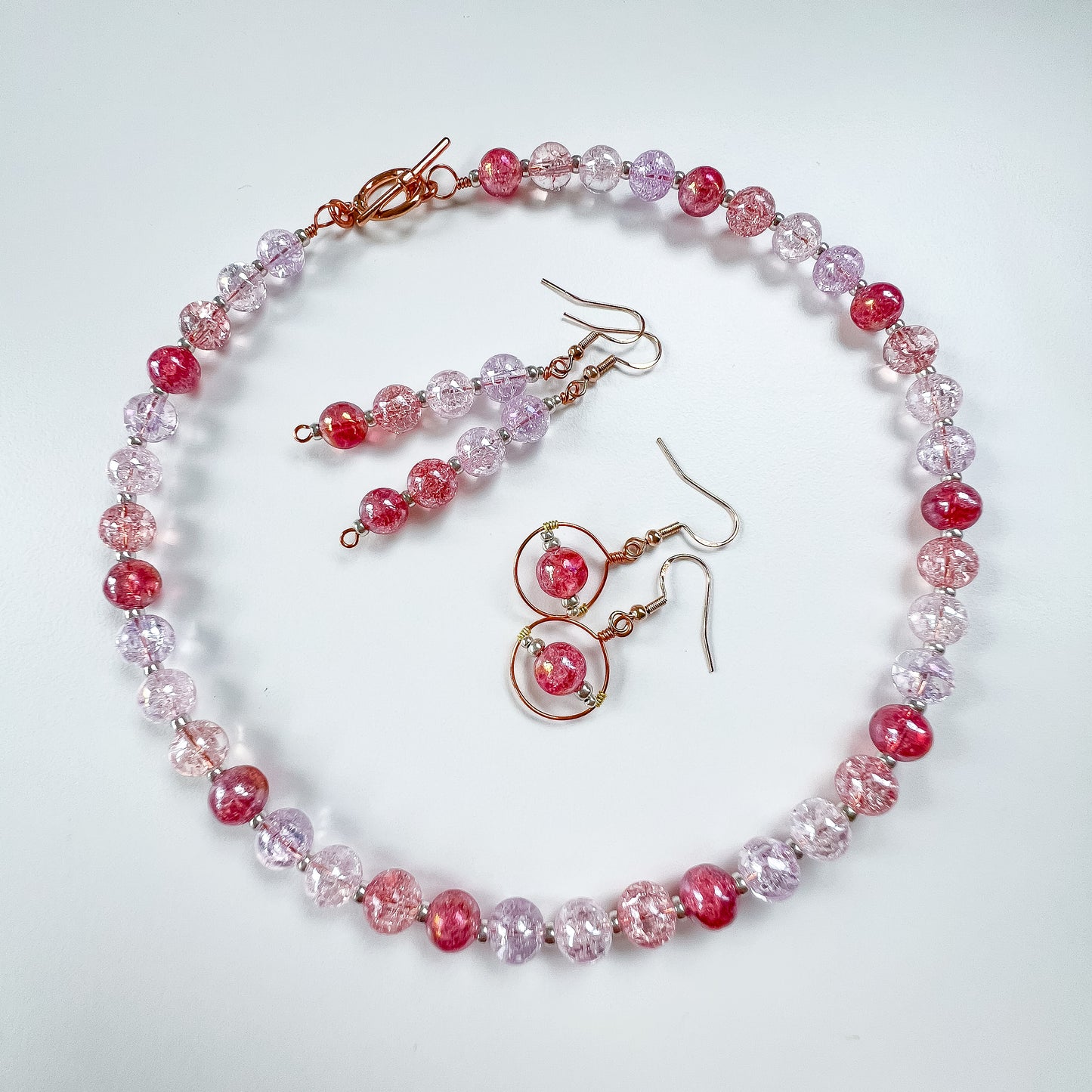 ❤️✨ Red Satellite Earrings ✨❤️ Jewellery MakerTV Piece 🩷💚
