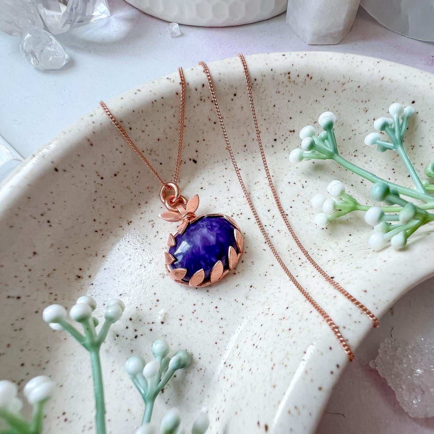 💜✨ Copper leaf Charoite Necklace ✨💜 Jewellery MakerTV Piece 🩷💚