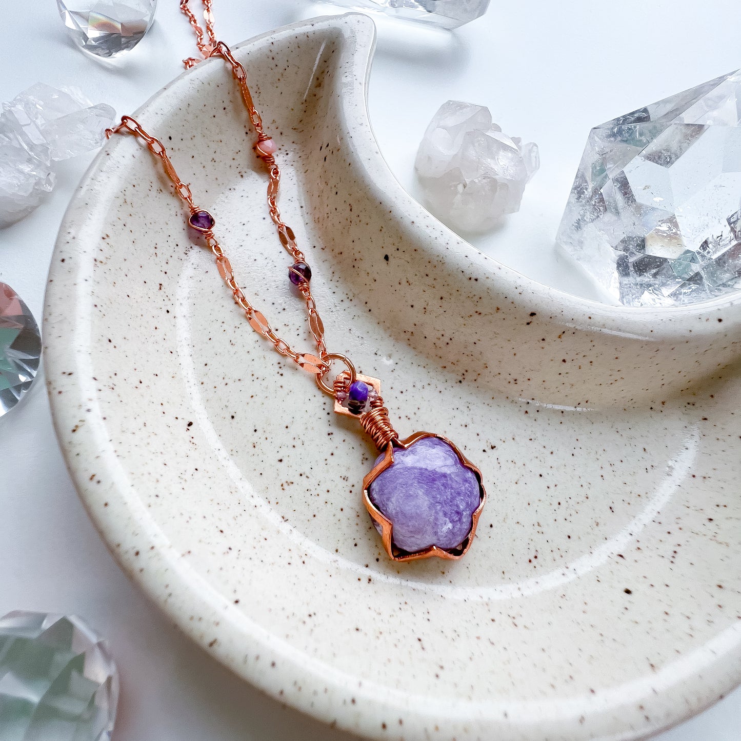 Charoite Necklace - Uniting spirit, heart and healing.