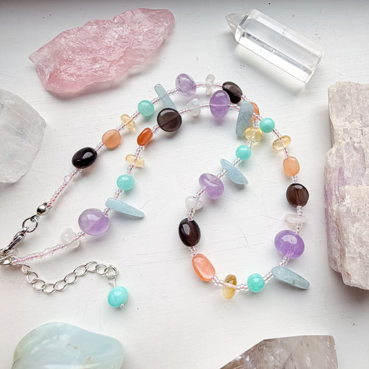 . 🌈✨💎 Chakra Rainbow Choker 💎✨🌈 Mystic