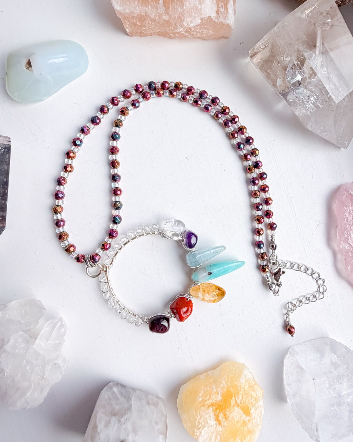 . 🌈✨💎 Chakra Hoop Necklace 💎✨🌈