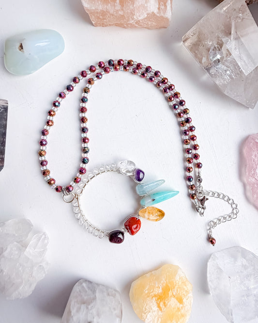 . 🌈✨💎 Chakra Hoop Necklace 💎✨🌈