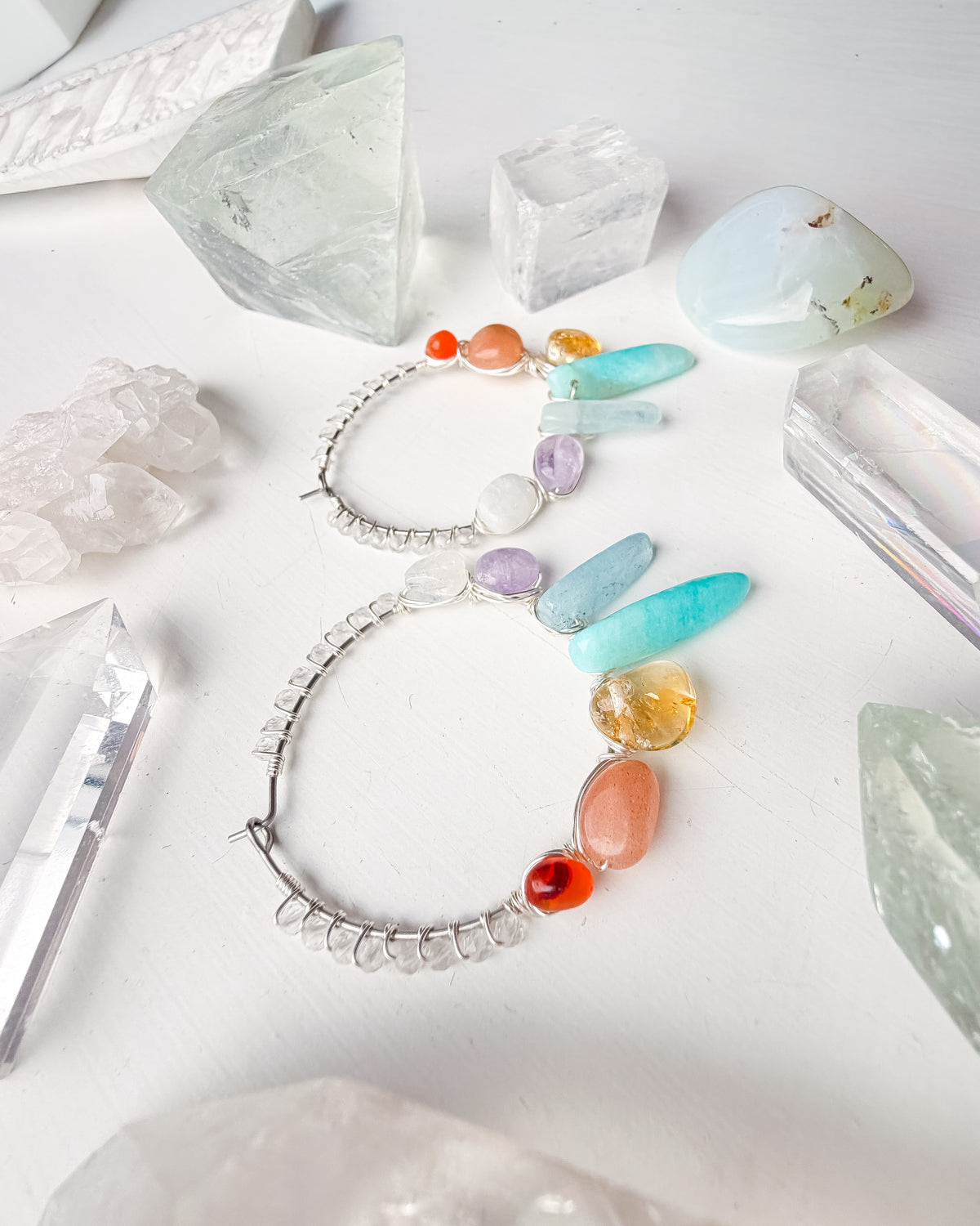 . 🌈✨💎 Chakra hoop earrings 💎✨🌈