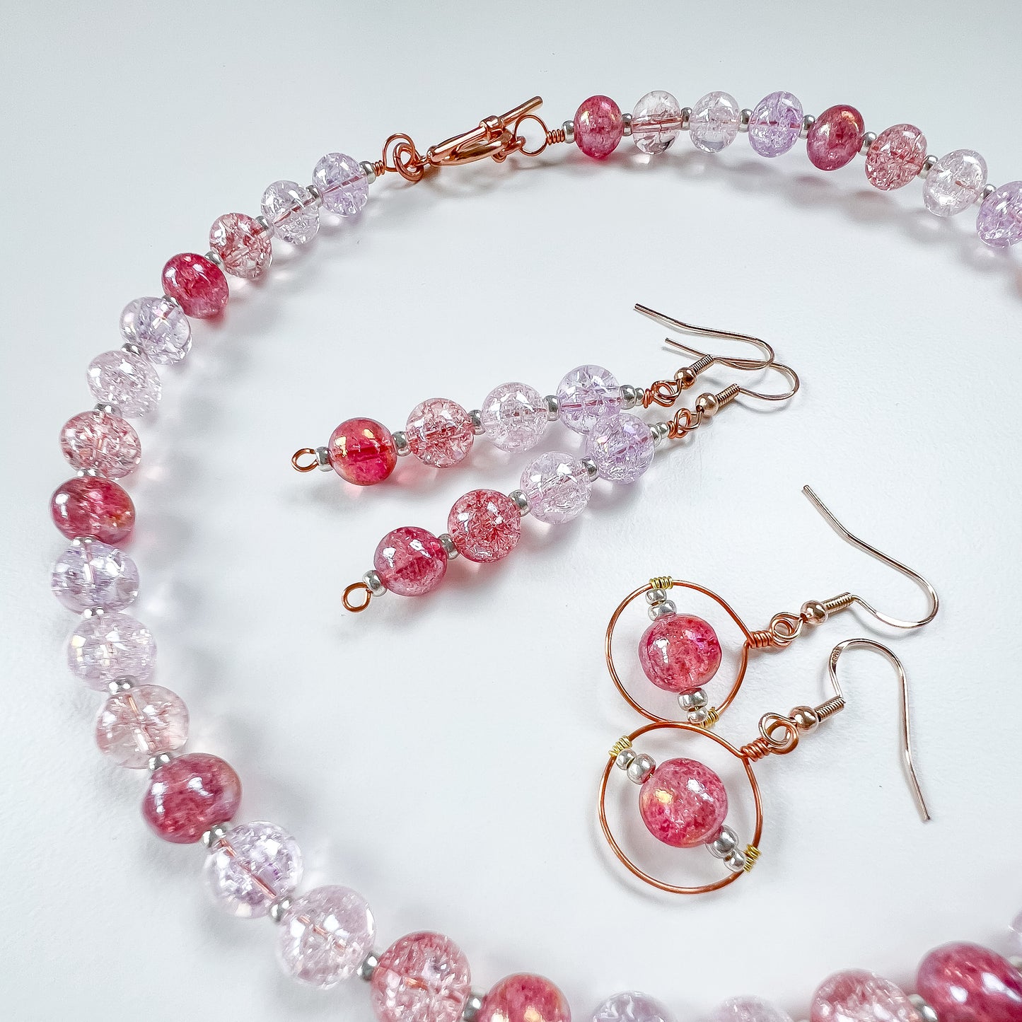 ❤️✨ Red Satellite Earrings ✨❤️ Jewellery MakerTV Piece 🩷💚
