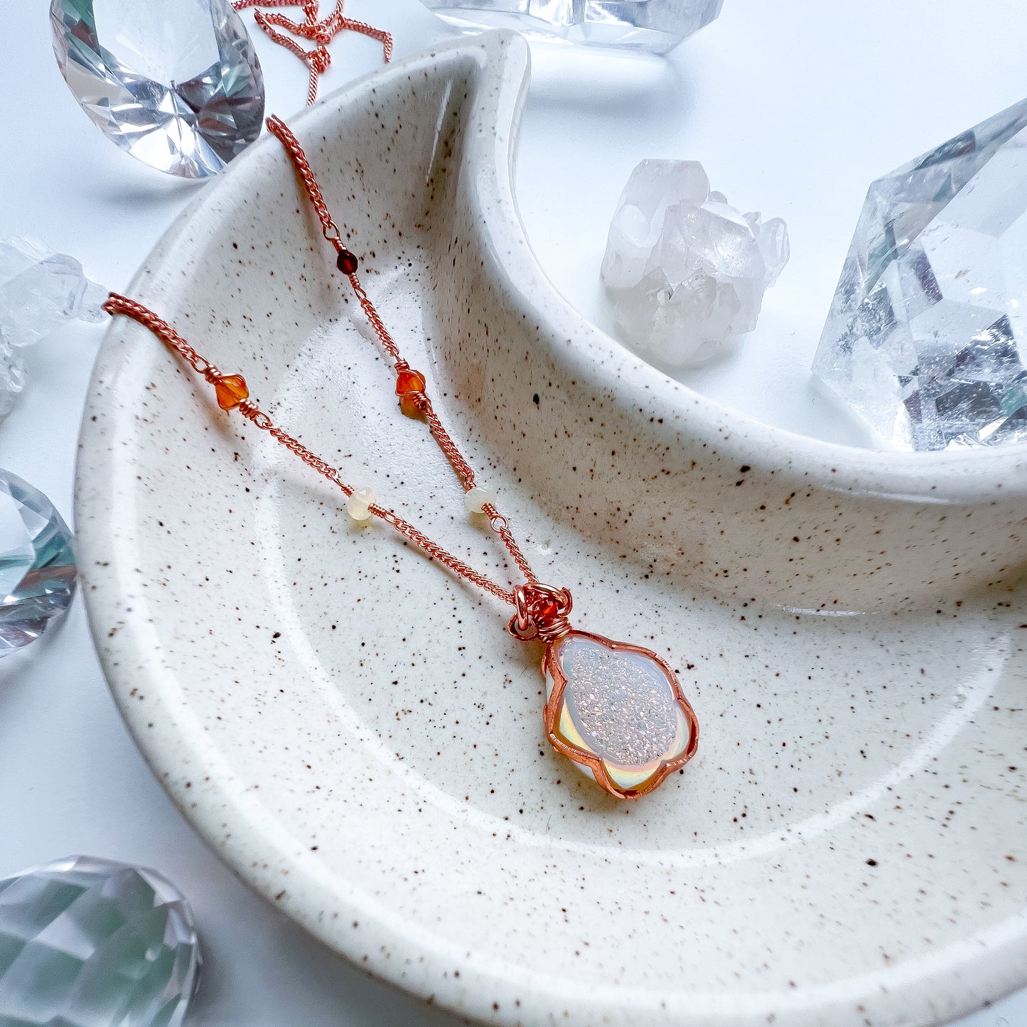 Aura Druzy Quartz pendant - Creative Spark