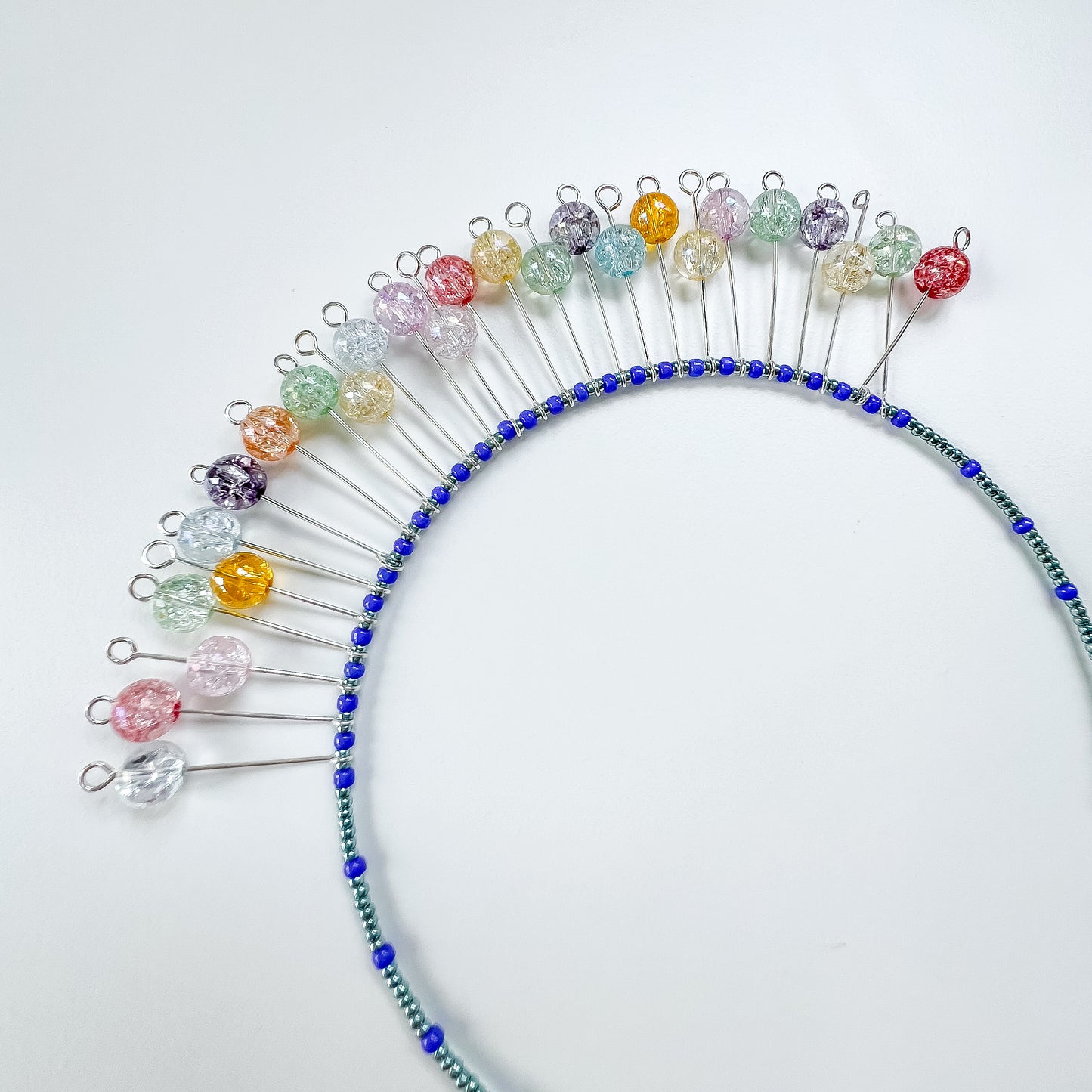 🌈✨ Multicoloured Crackled Glass Choker Necklace ✨🌈 Jewellery MakerTV Piece 🩷💚